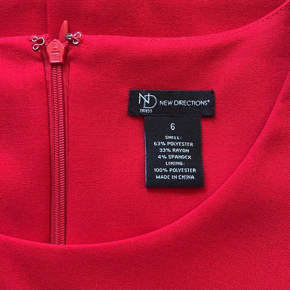 New Directions size 10 red dress - Picture 3 of 3